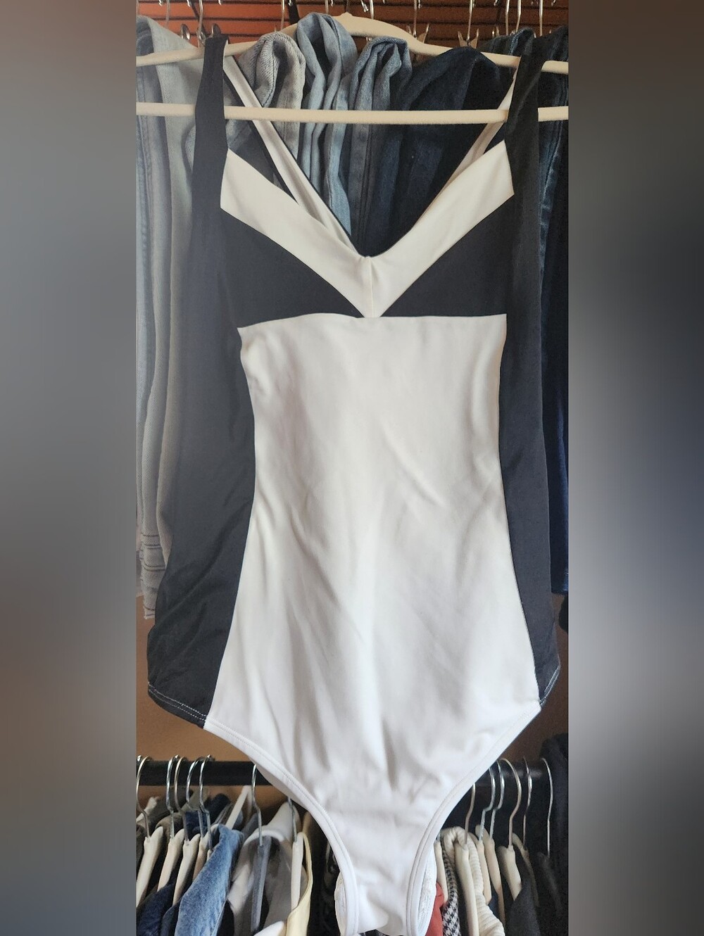 Adore Me Black and White One-Piece Swimsuit